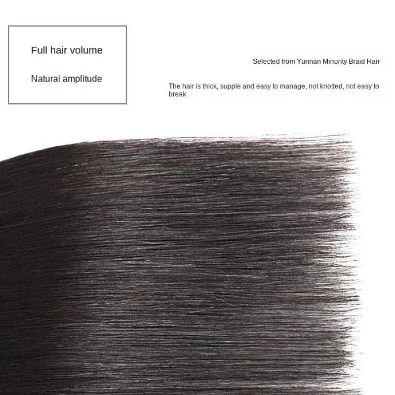 Luxurious High End Bone Straight Hair Extensions Cuticle Aligned One Donor Natural Human Hair Beautiful Color HD Lace Wig