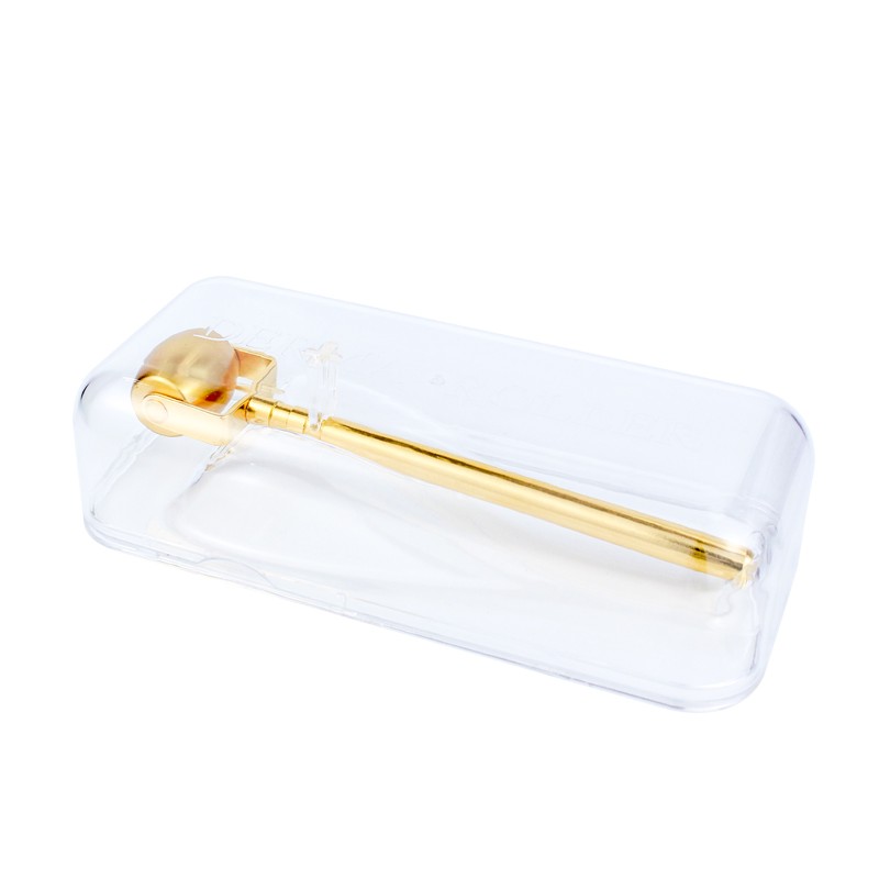 Cooling Ice Derma Roller  Facial Cryo Sticks Facial Roller for Face Massager in Light Golden Color