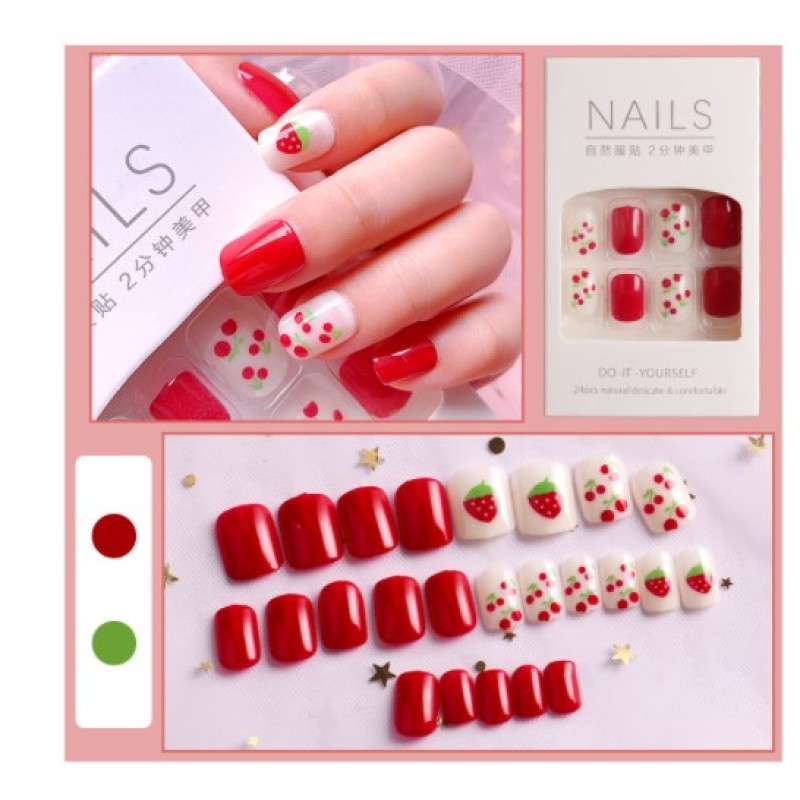 Professional Custom Design French Gradient Hand Paste Drill Acrylic Press on Nails Private Label Artificial Fingernails