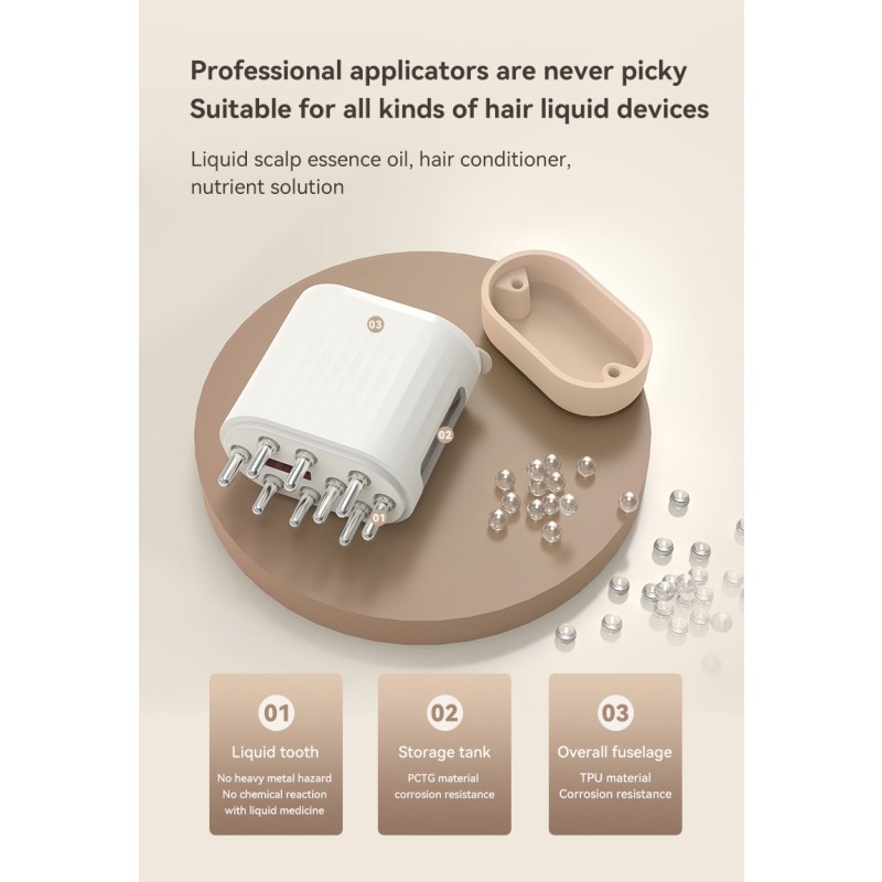 Electric Hair Growth Comb Led Red Light Anti Hair Loss Vibration Scalp Massage Comb With Oil Compartment