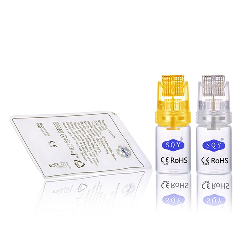 Gold Tips Micro Needle Derma Hydra Roller 0.25mm 0.6mm Nano Needles