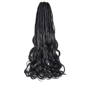 Cross Border High-Temperature Synthetic Braiding Hair Long Dirty Braid Wig French Curl Dreadlocks Soft Straight/Wavy/Curly