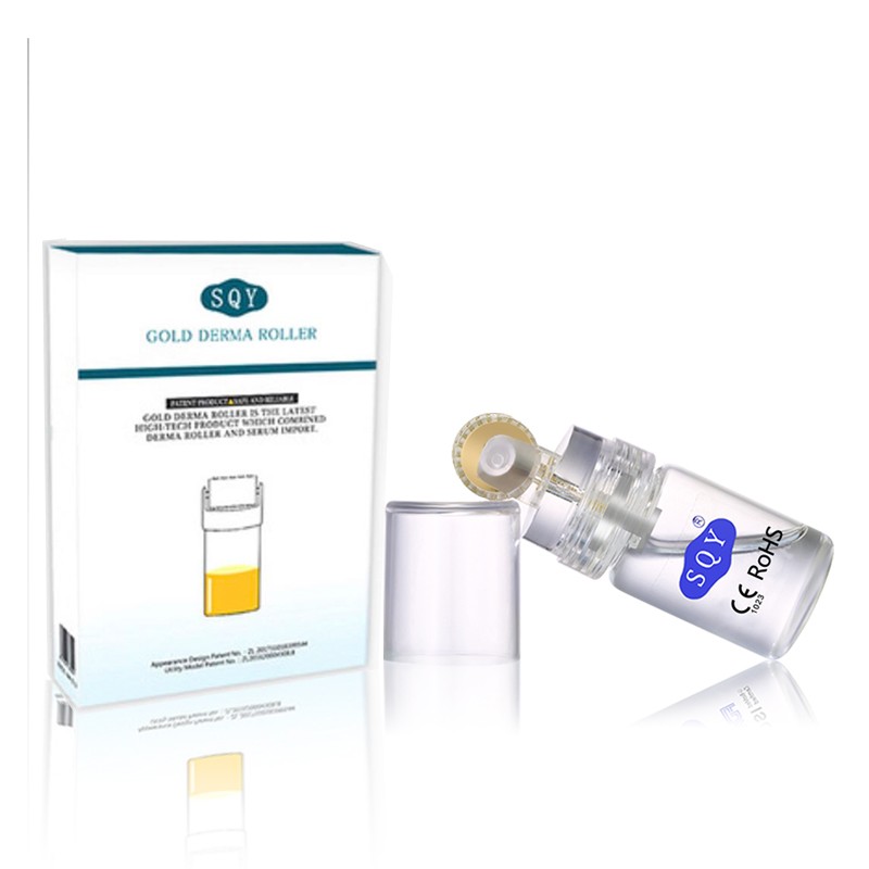 Gold Tips Micro Needle Derma Hydra Roller 0.25mm 0.6mm Nano Needles