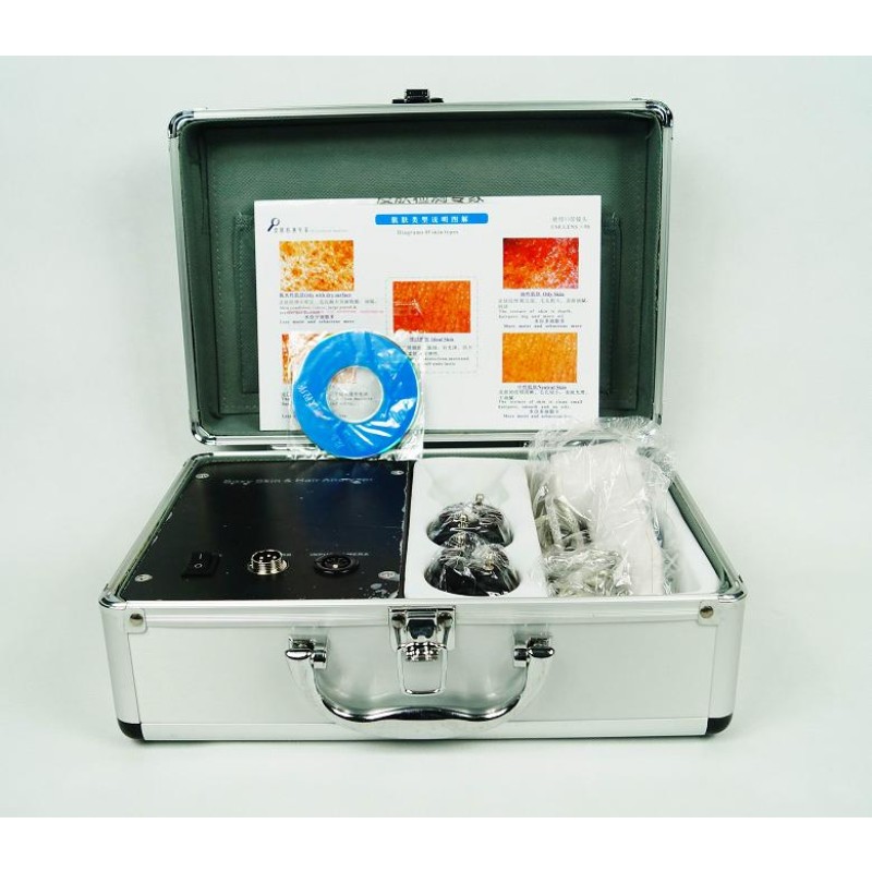 Boxy Skin and Hair Analyzer  Beauty Salon Instrument USB Skin Hair Analyser Scanner Magnifier 200x AU-948