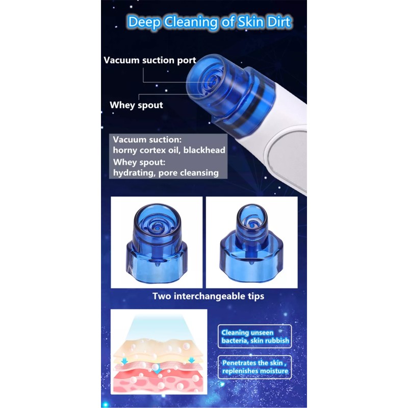 Oxygen Water Hydro Jet Peel Facial Small Bubble Machine for Pore Cleaner Blackhead Cleaning Facial Care Device