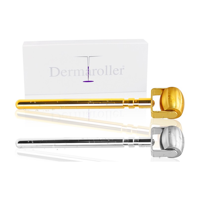 Cooling Ice Derma Roller  Facial Cryo Sticks Facial Roller for Face Massager in Light Golden Color