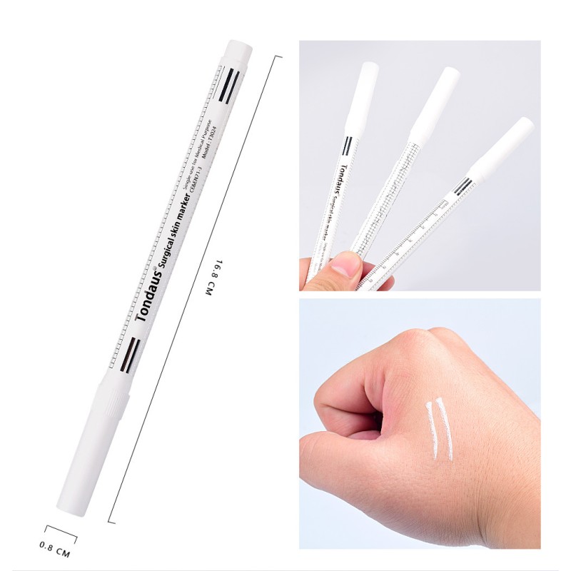 Tattoo Piercing Skin Marker,Medical Surgical Scribe Pen With Sterile Ruler