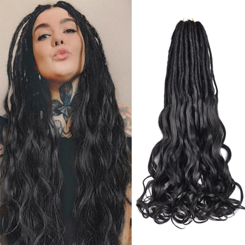Cross Border High-Temperature Synthetic Braiding Hair Long Dirty Braid Wig French Curl Dreadlocks Soft Straight/Wavy/Curly