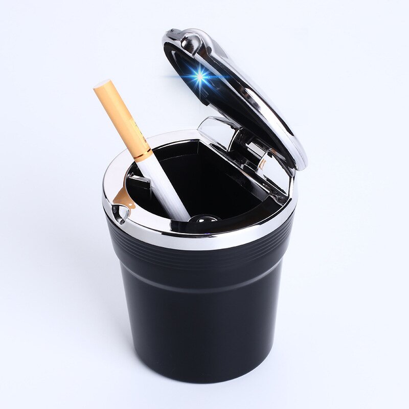 Car Ashtray Manufacturer - Portable Standing Blue LED Cigarette Ashtray