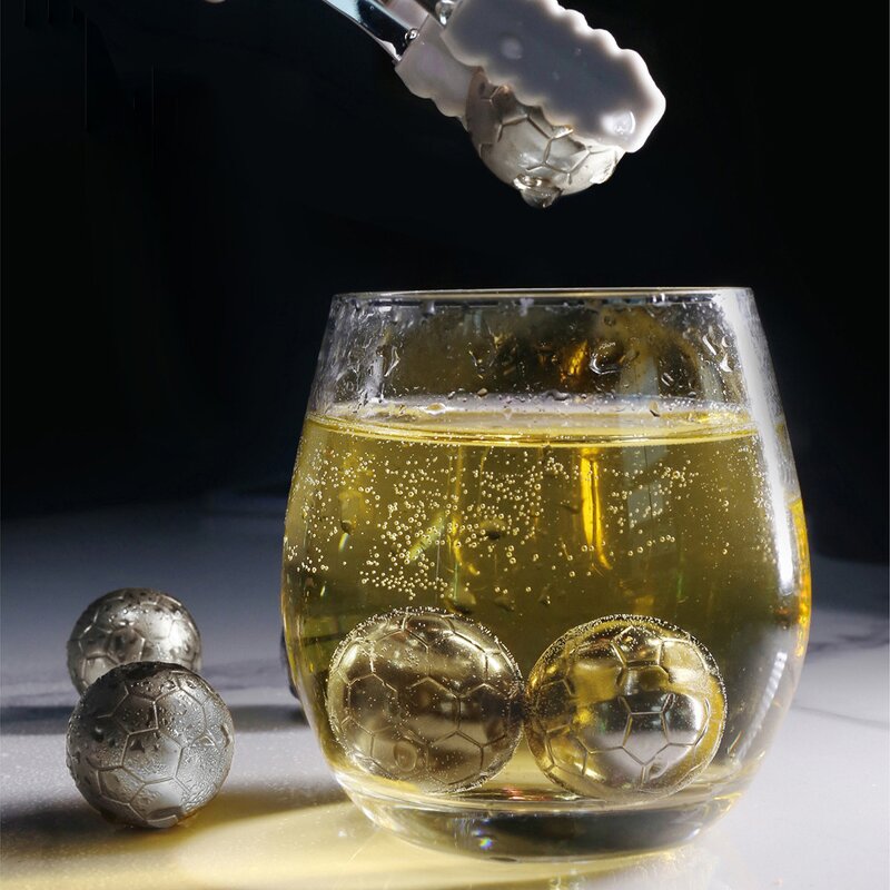 Stainless Steel Ice Cubes Manufacturer - Reusable Football Shape Ice Pucks