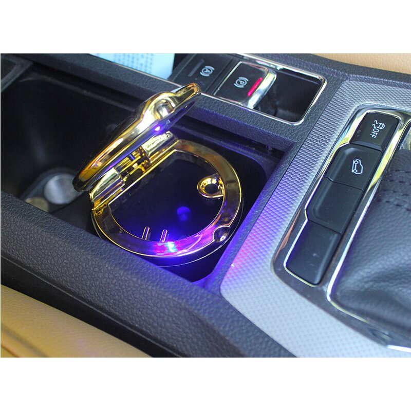 Car Ashtray Manufacturer - Portable Standing Blue LED Cigarette Ashtray
