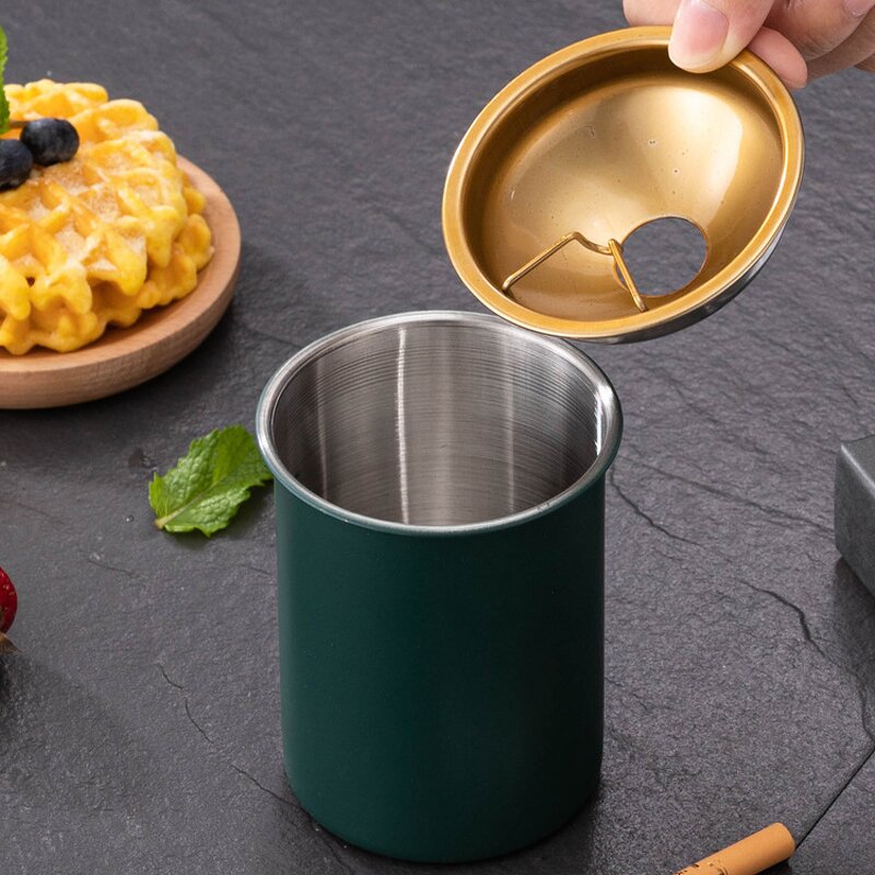 Ashtray Manufacturer - Thickened Windproof Stainless Steel Ashtray