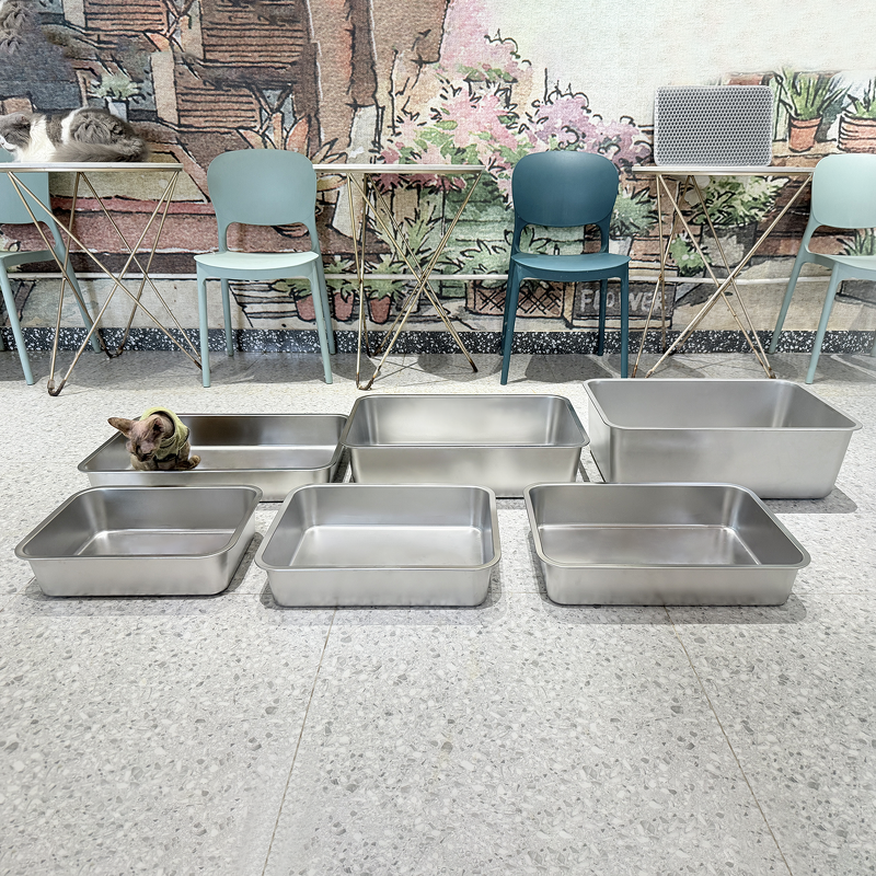 Cat Litter Box Manufacturer - Deep Stainless Steel Non-Stick Litter Box