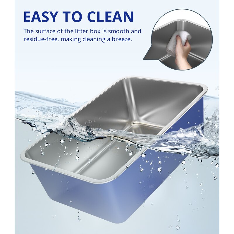 Cat Litter Box Manufacturer - Large Stainless Steel Easy Clean Litter Box