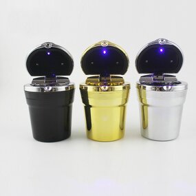Car Ashtray Manufacturer - Portable LED Lighted Ashtray Bin with Lid