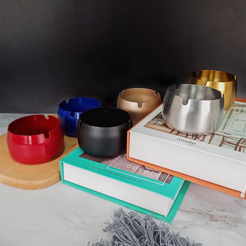 Ashtray Manufacturer - High Quality Round Custom Logo Ash Tray