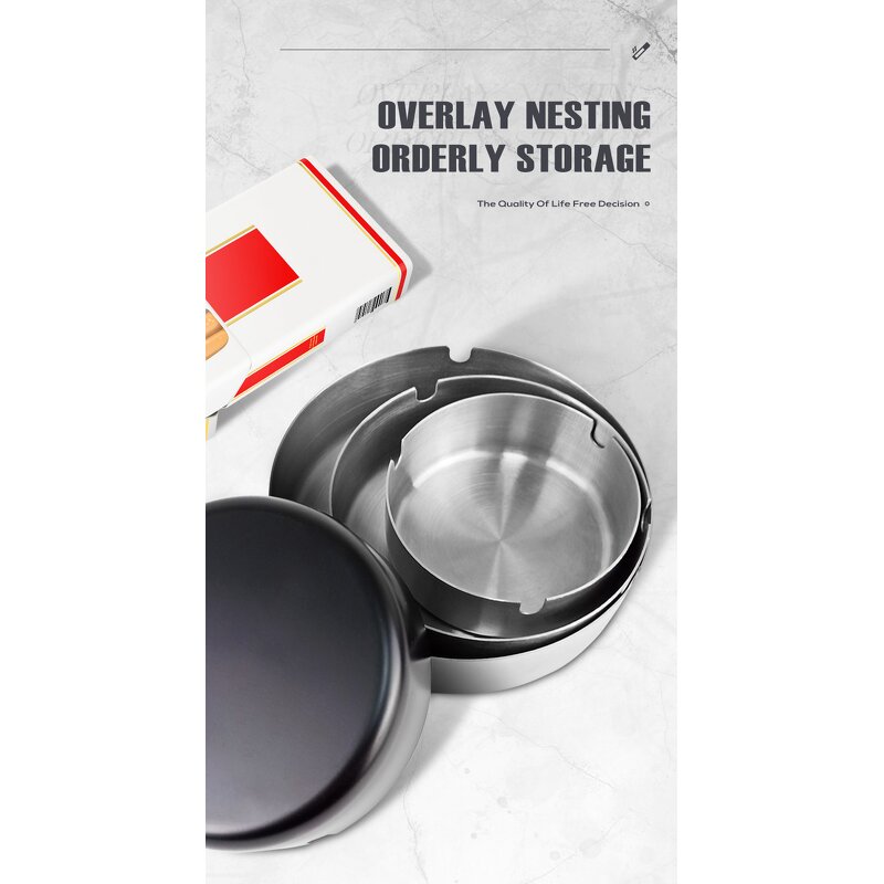 Metal Ashtray Manufacturer - Custom Size Stainless Steel Cigar Ashtray