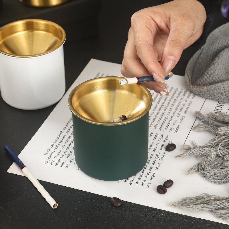 Ashtray Manufacturer - Wholesale Stainless Steel Smokeless Ashtray with Lid