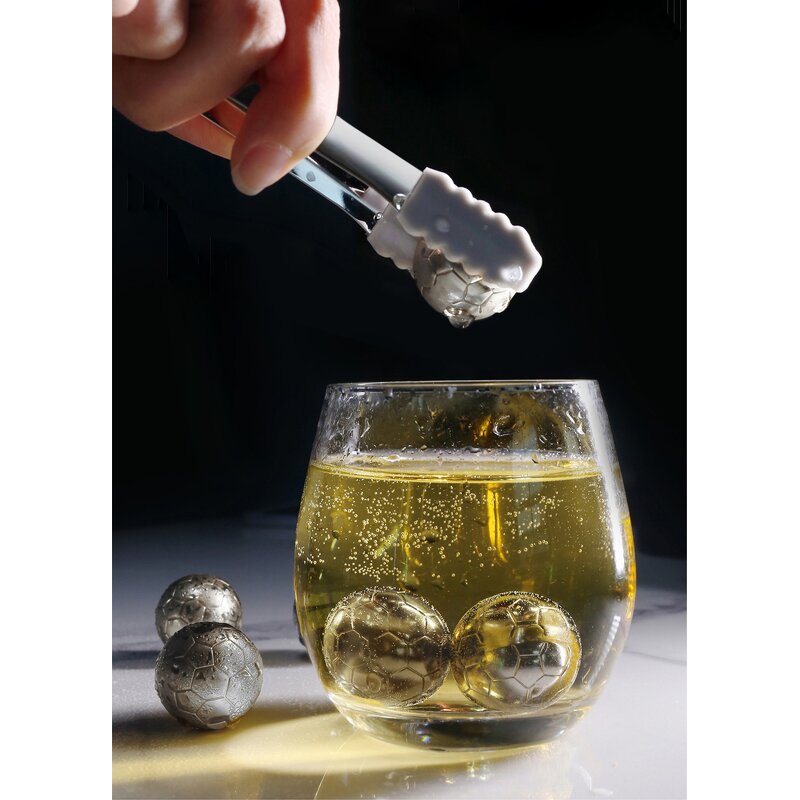 Stainless Steel Ice Cubes Manufacturer - Reusable Football Shape Ice Pucks