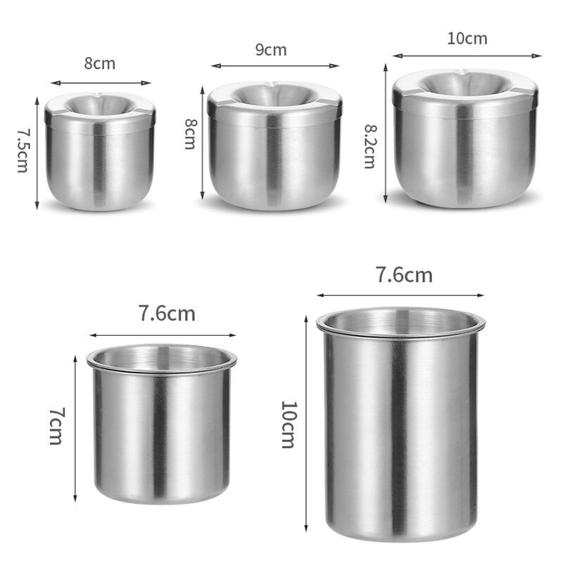 Ashtray Manufacturer - Wholesale Stainless Steel Smokeless Ashtray with Lid