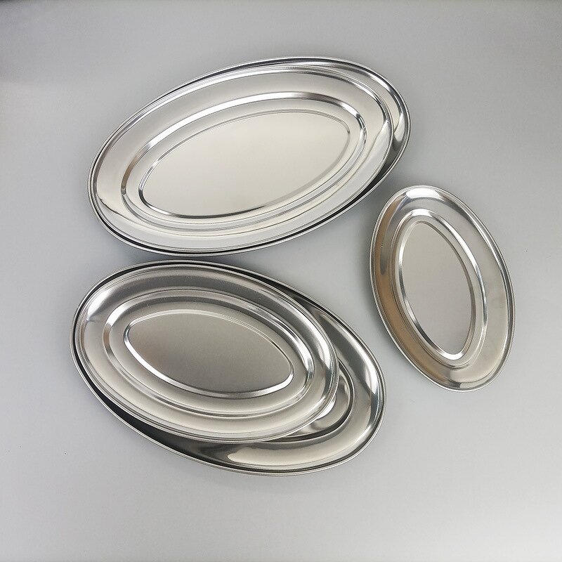 Stainless Steel Plate Manufacturer - Oval Barbecue Egg Fish Steamed Plate