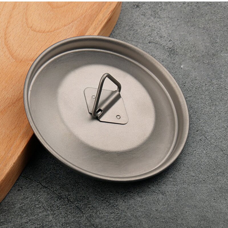 Titanium Cup Manufacturer - Outdoor Folding Handle Portable Mug with Lid