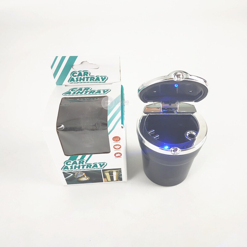 Car Ashtray Manufacturer - Portable Standing Blue LED Cigarette Ashtray