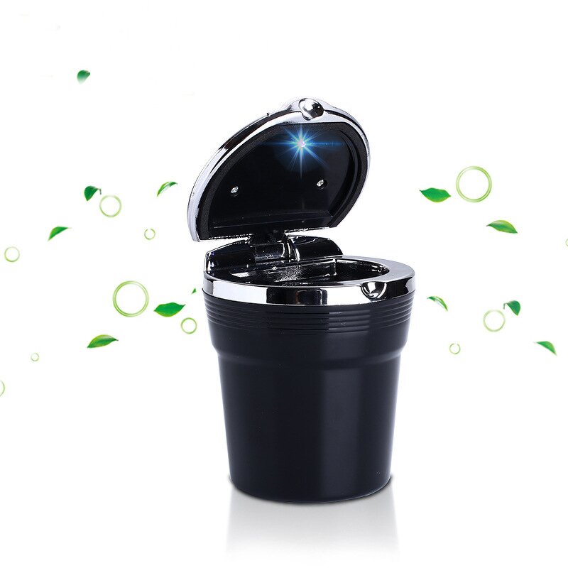 Car Ashtray Manufacturer - Portable LED Lighted Ashtray Bin with Lid