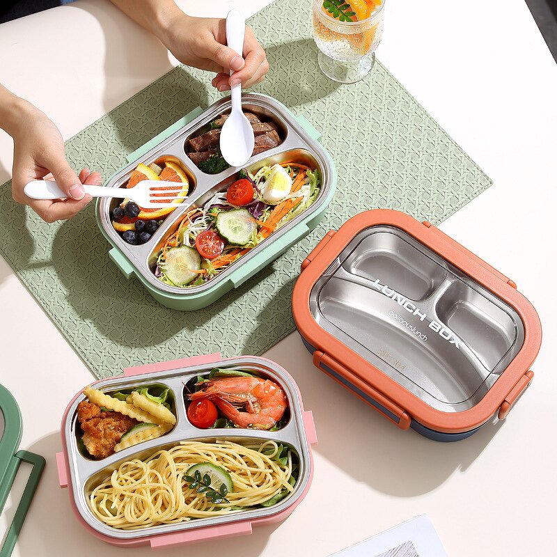 Stainless Steel Lunch Box Manufacturer - OEM Custom 3 Compartment Bento Box