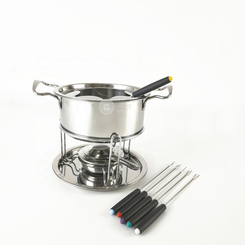 Fondue Pot Set Manufacturer - 1450ml Stainless Steel Cheese Fondue Set
