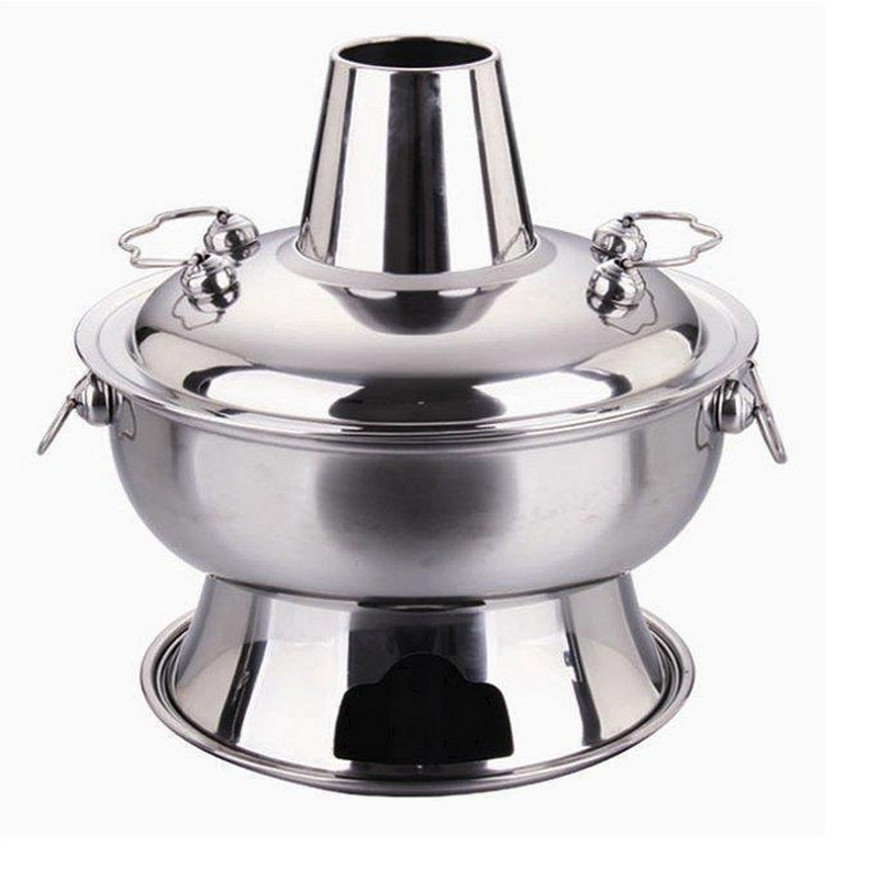 Charcoal Stove Manufacturer - 34cm Thai Style Stainless Steel Hot Pot