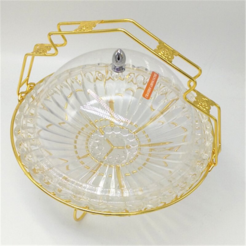 Fruit Basket Manufacturer - Wedding Decorative Metal Basket with Cover