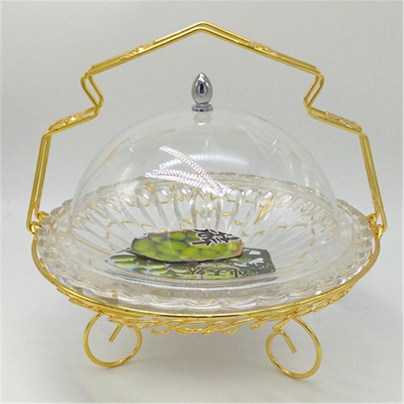 Fruit Basket Manufacturer - Wedding Decorative Metal Basket with Cover