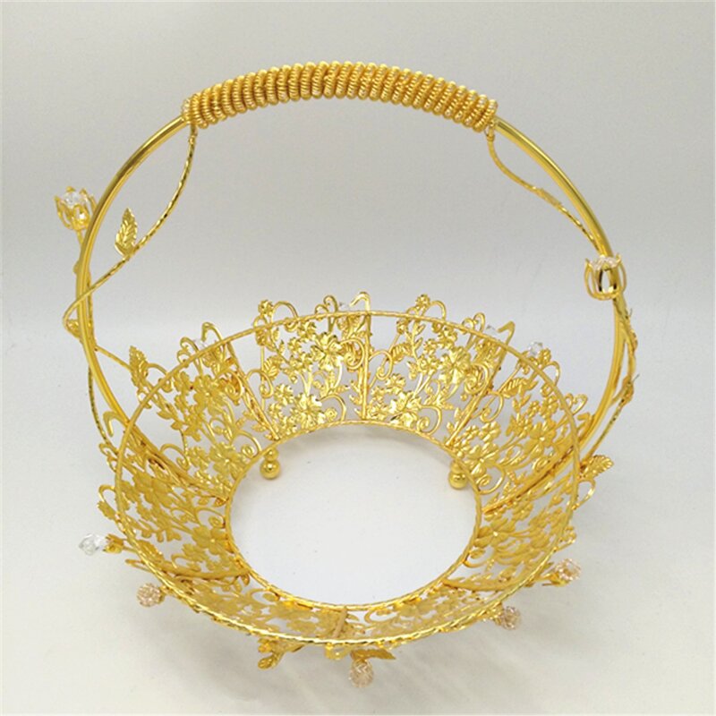 Fruit Basket Manufacturer - Hanging Glass Dessert Storage Decorative Basket