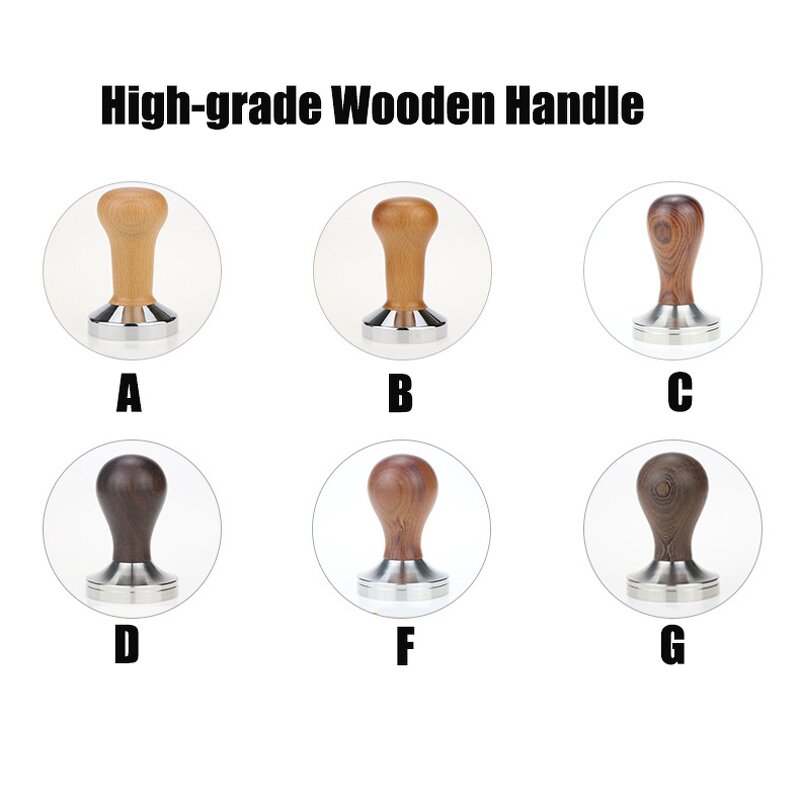 Coffee Leveler Manufacturer - Stainless Steel Solid Wood Handle Tamper