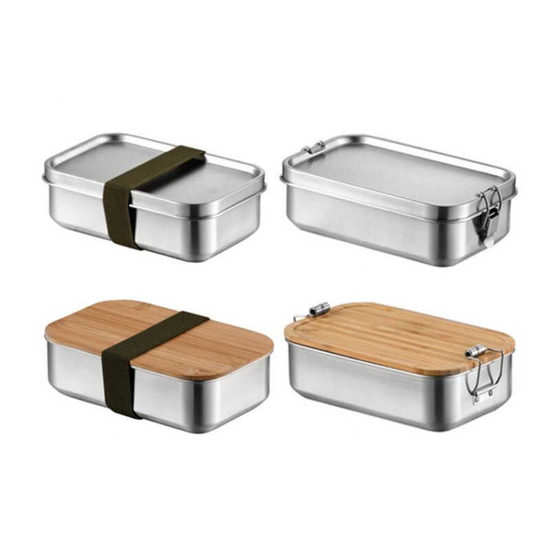 Stainless Steel Lunch Box Manufacturer - OEM Custom Bamboo Lid Bento