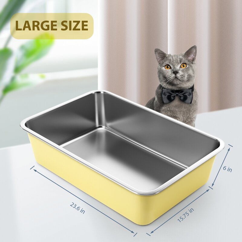 Cat Litter Box Manufacturer - Deep Stainless Steel Non-Stick Litter Box