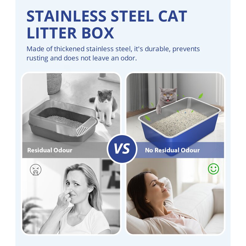 Cat Litter Box Manufacturer - Extra Large Stainless Steel Odor Control