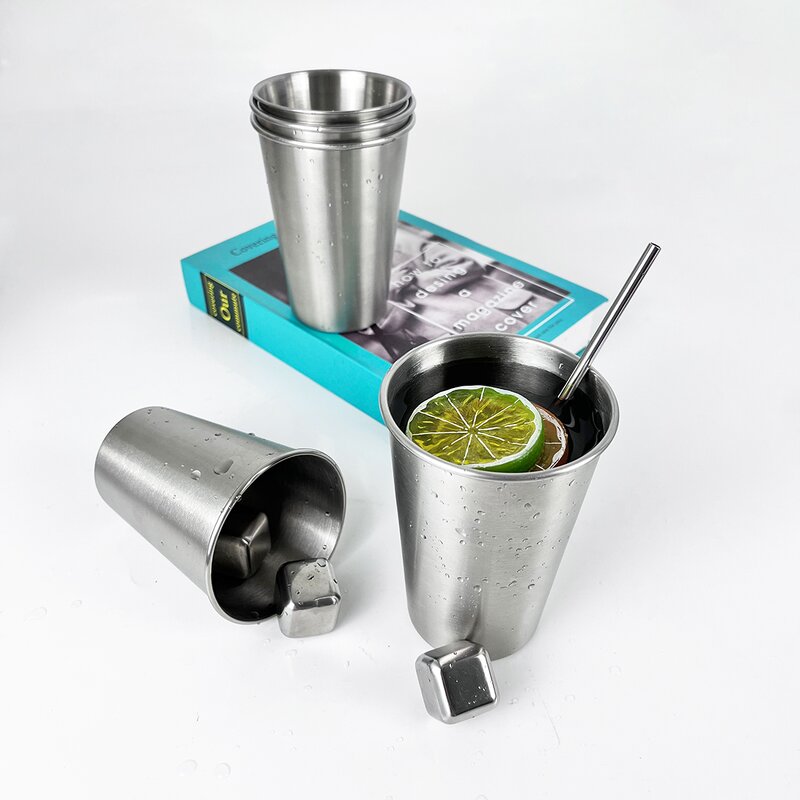 Whiskey Stones Manufacturer - 4 Pcs Reusable Stainless Steel Ice Cubes