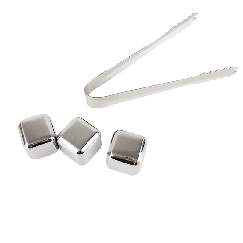 Whiskey Stones Manufacturer - 4 Pcs Reusable Stainless Steel Ice Cubes