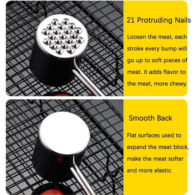 Meat Tenderizer Manufacturer - 304 Stainless Steel Double-sided Hammer