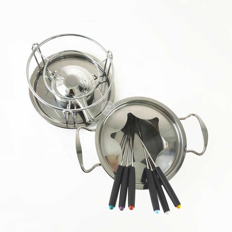 Fondue Pot Set Manufacturer - 1450ml Stainless Steel Cheese Fondue Set