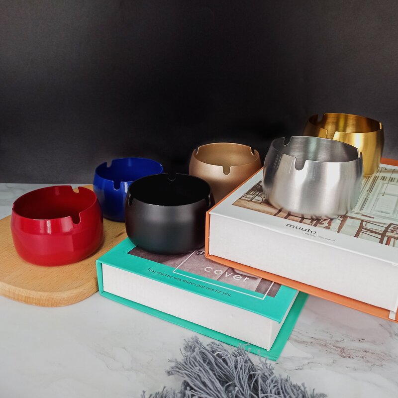 Car Ashtray Manufacturer - Custom Logo Windproof Stainless Steel Tray