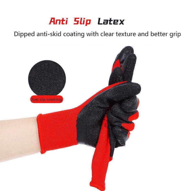 Industrial Gloves Manufacturer - Hot Sale Anti-Slip Wrinkle Latex Work Gloves
