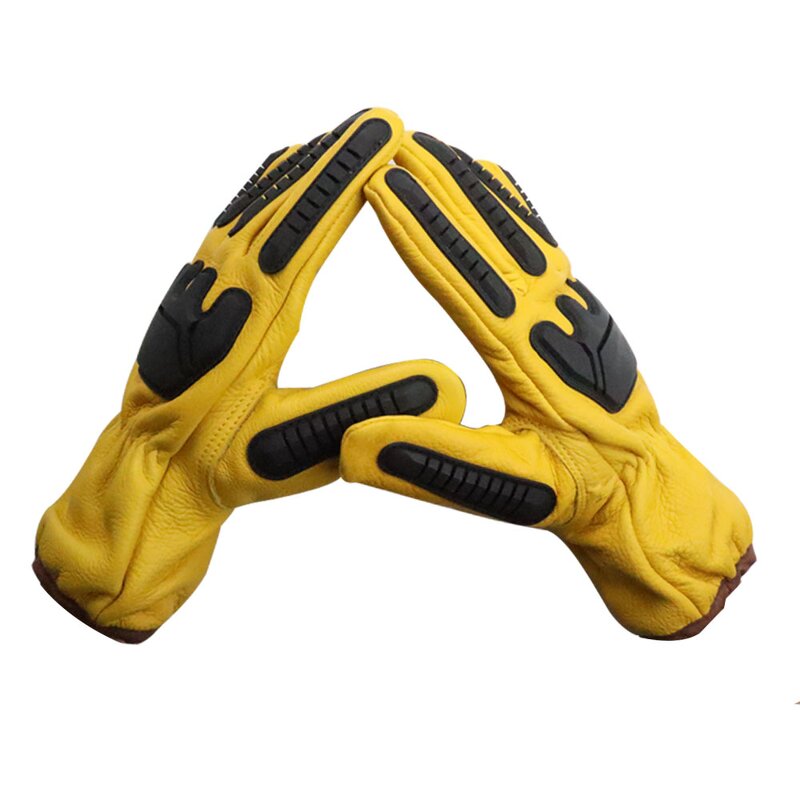 Winter Gloves Manufacturer - Men's Goatskin Leather TPR Anti-Cut Gloves