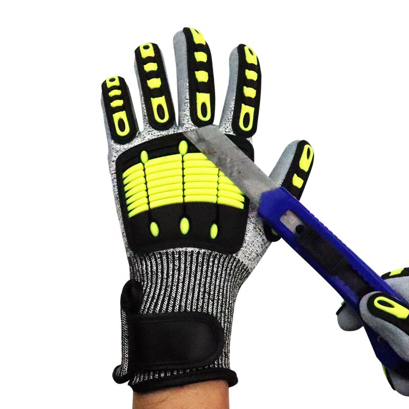 Winter Gloves Manufacturer - HPPE TPR Nitrile Black Men Protective Gloves