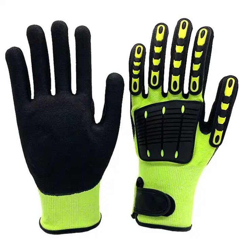 Protective Gloves Manufacturer - Sandy Nitrile HPPE TPR Knuckle Gloves