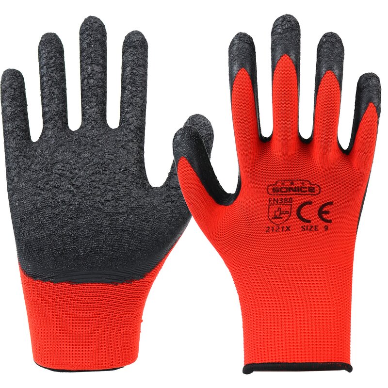 Work Safety Gloves Manufacturer - CE 13g Anti-Static Dipped Crinkle Gloves