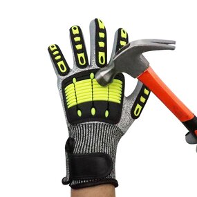 Winter Gloves Manufacturer - HPPE TPR Nitrile Black Men Protective Gloves