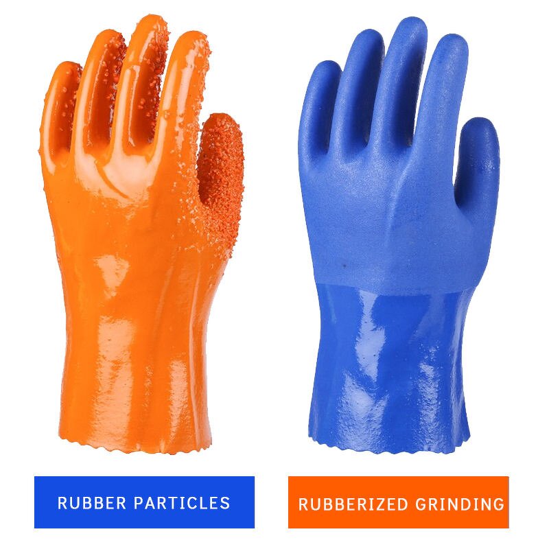 PVC Gloves Manufacturer - Heavy-Duty Blue Oil Water Chemical Resistant Gloves